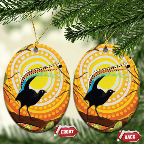 Australia Superb Lyrebird Ceramic Ornament Aboriginal Art