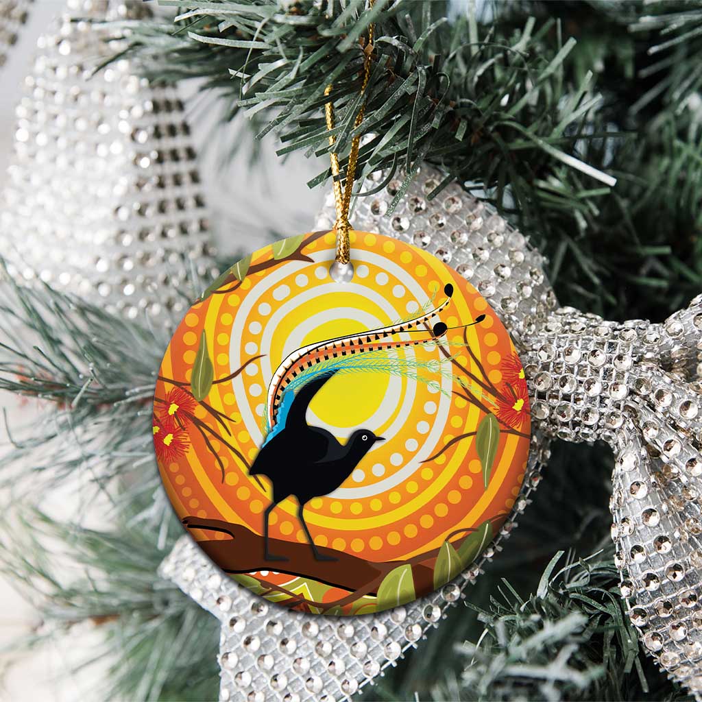 Australia Superb Lyrebird Ceramic Ornament Aboriginal Art