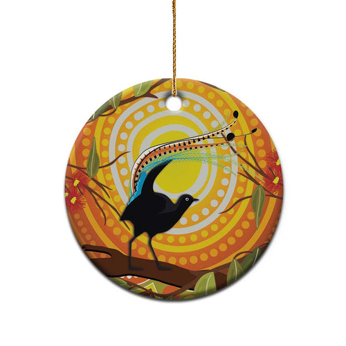 Australia Superb Lyrebird Ceramic Ornament Aboriginal Art