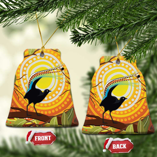 Australia Superb Lyrebird Ceramic Ornament Aboriginal Art