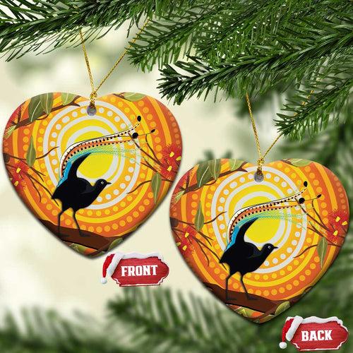 Australia Superb Lyrebird Ceramic Ornament Aboriginal Art