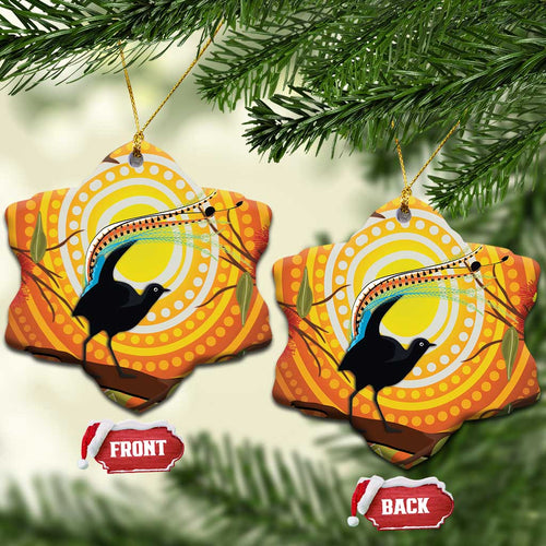 Australia Superb Lyrebird Ceramic Ornament Aboriginal Art