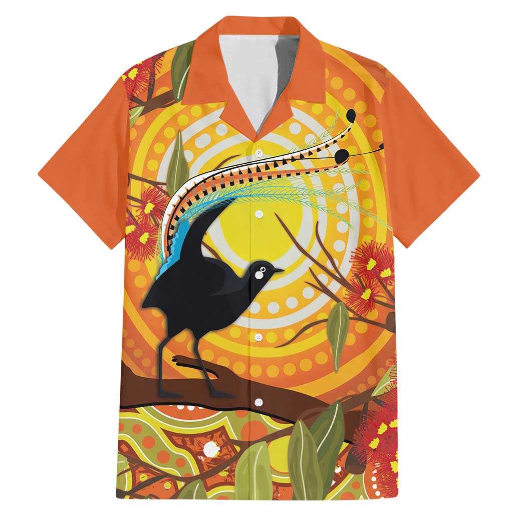 Australia Superb Lyrebird Family Matching Mermaid Dress and Hawaiian Shirt Aboriginal Art