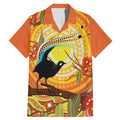 Australia Superb Lyrebird Family Matching Mermaid Dress and Hawaiian Shirt Aboriginal Art