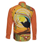 Australia Superb Lyrebird Family Matching Summer Maxi Dress and Hawaiian Shirt Aboriginal Art