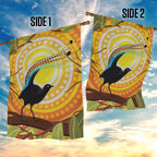 Australia Superb Lyrebird Garden Flag Aboriginal Art