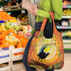 Australia Superb Lyrebird Grocery Bag Aboriginal Art