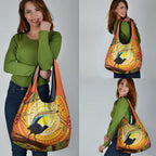 Australia Superb Lyrebird Grocery Bag Aboriginal Art