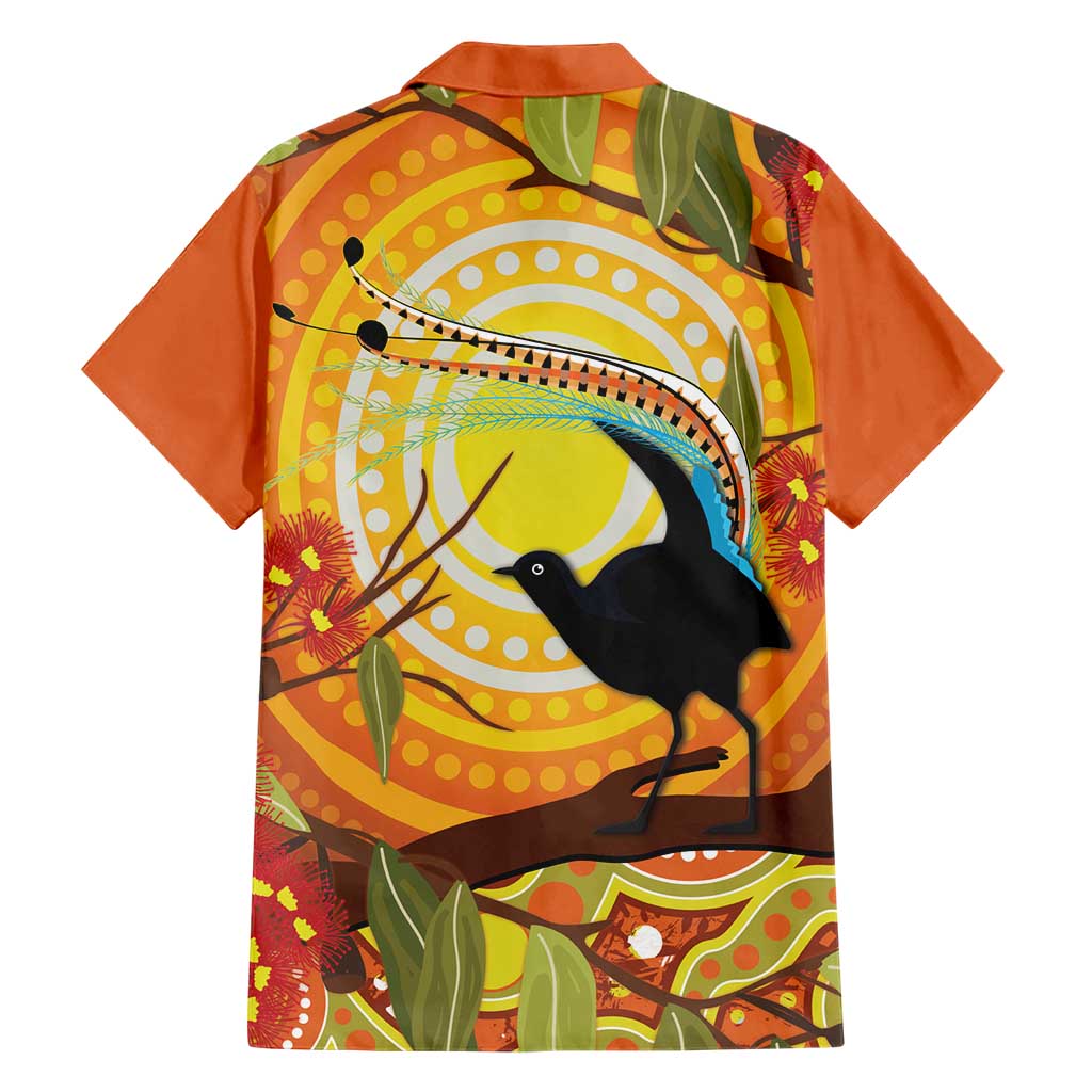 Australia Superb Lyrebird Hawaiian Shirt Aboriginal Art