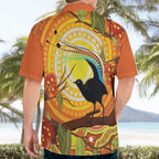Australia Superb Lyrebird Hawaiian Shirt Aboriginal Art