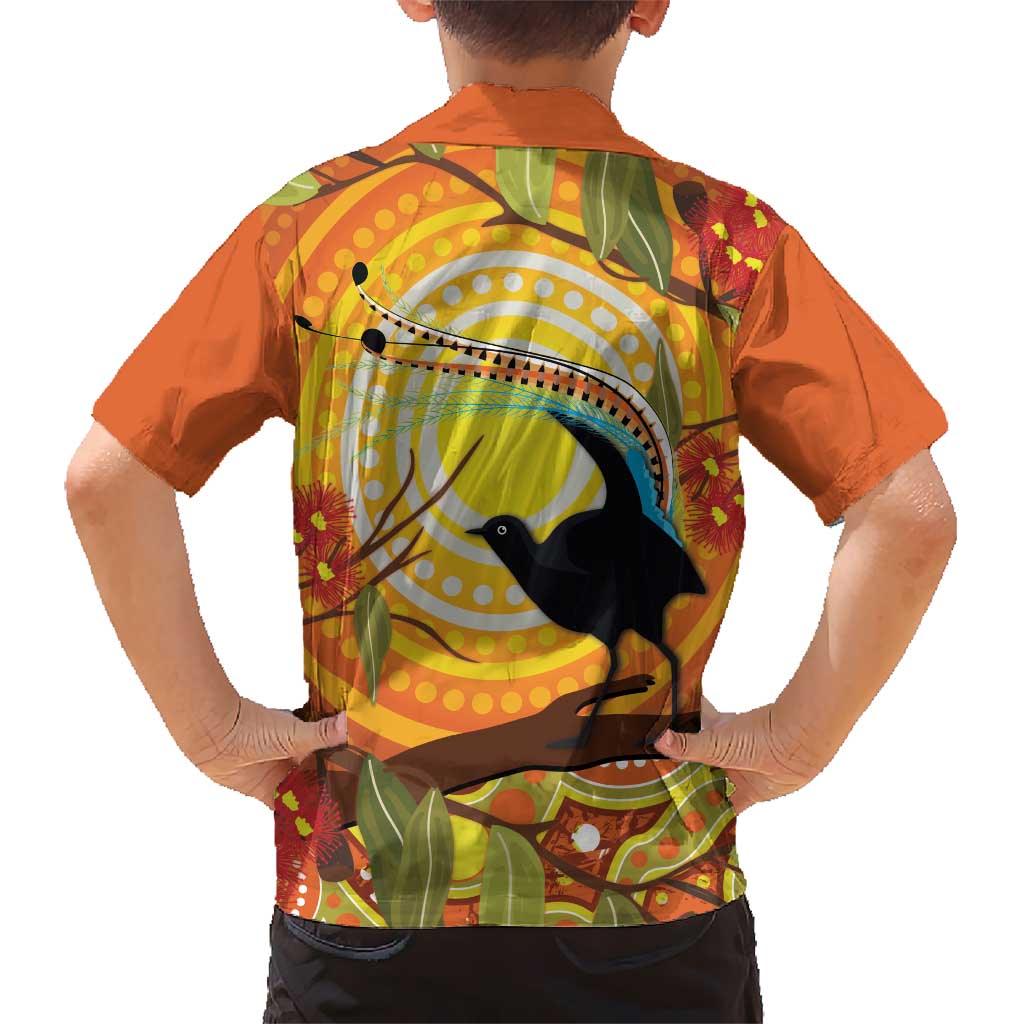 Australia Superb Lyrebird Hawaiian Shirt Aboriginal Art