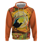 Australia Superb Lyrebird Hoodie Aboriginal Art