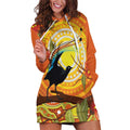 Australia Superb Lyrebird Hoodie Dress Aboriginal Art