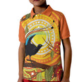 Australia Superb Lyrebird Kid Polo Shirt Aboriginal Art