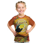 Australia Superb Lyrebird Kid T Shirt Aboriginal Art