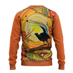 Australia Superb Lyrebird Ugly Christmas Sweater Aboriginal Art
