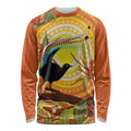 Australia Superb Lyrebird Long Sleeve Shirt Aboriginal Art