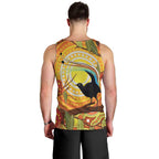 Australia Superb Lyrebird Men Tank Top Aboriginal Art