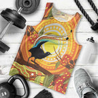 Australia Superb Lyrebird Men Tank Top Aboriginal Art
