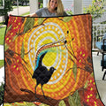 Australia Superb Lyrebird Quilt Aboriginal Art