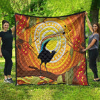Australia Superb Lyrebird Quilt Aboriginal Art