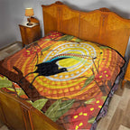 Australia Superb Lyrebird Quilt Aboriginal Art