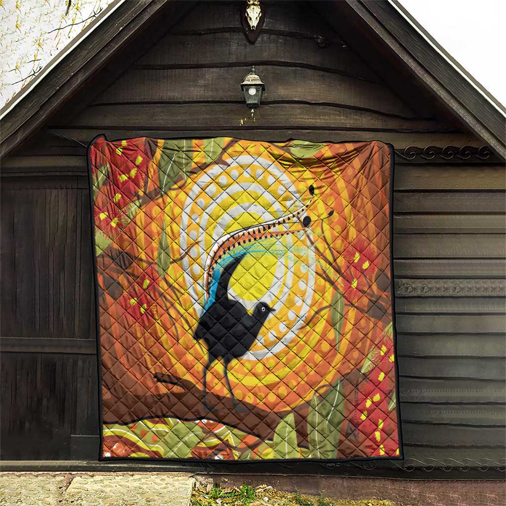 Australia Superb Lyrebird Quilt Aboriginal Art