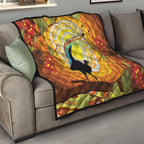 Australia Superb Lyrebird Quilt Aboriginal Art