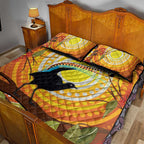 Australia Superb Lyrebird Quilt Bed Set Aboriginal Art
