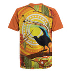 Australia Superb Lyrebird Rugby Jersey Aboriginal Art
