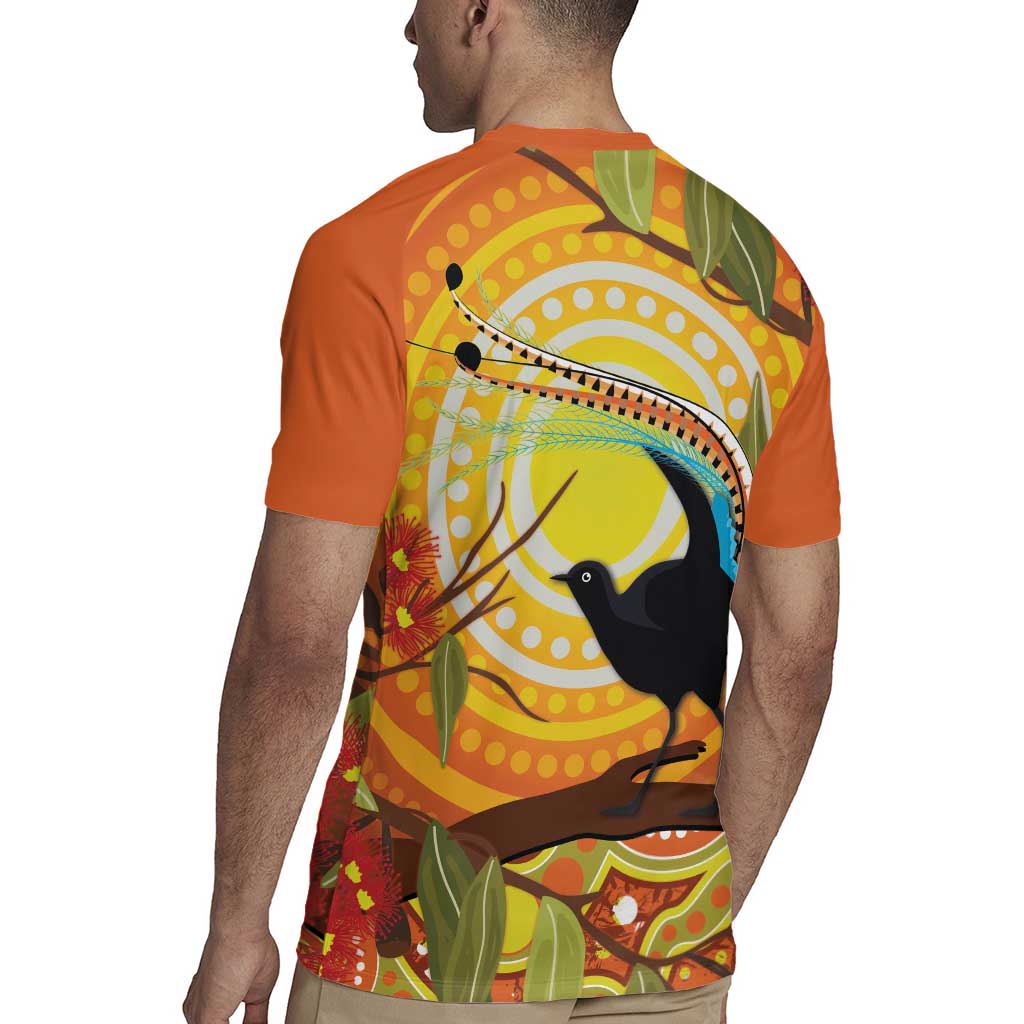 Australia Superb Lyrebird Rugby Jersey Aboriginal Art