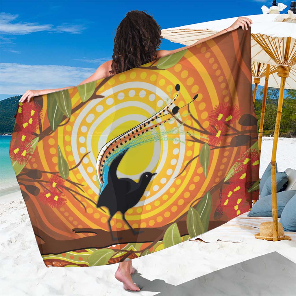 Australia Superb Lyrebird Sarong Aboriginal Art