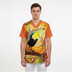 Australia Superb Lyrebird Scrub Top Aboriginal Art - Aussie Hoodie