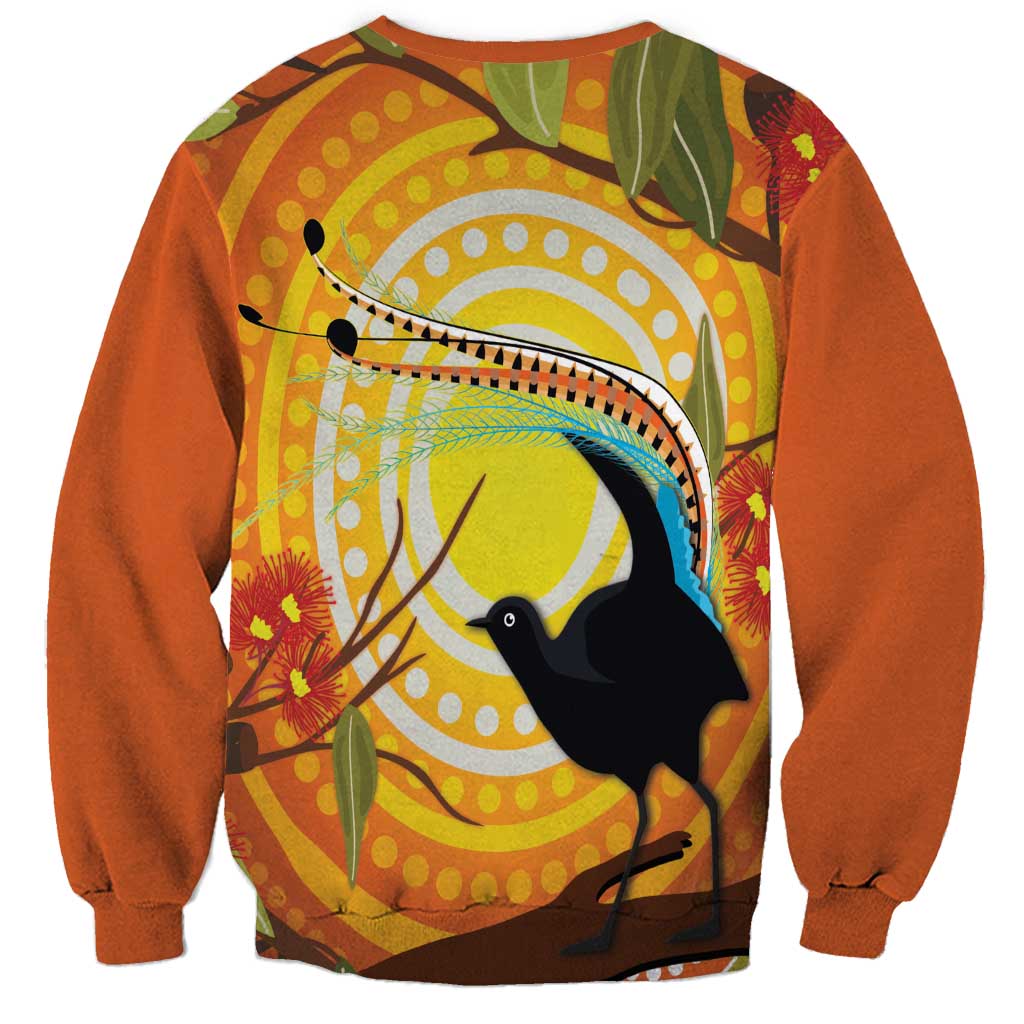 Australia Superb Lyrebird Sweatshirt Aboriginal Art