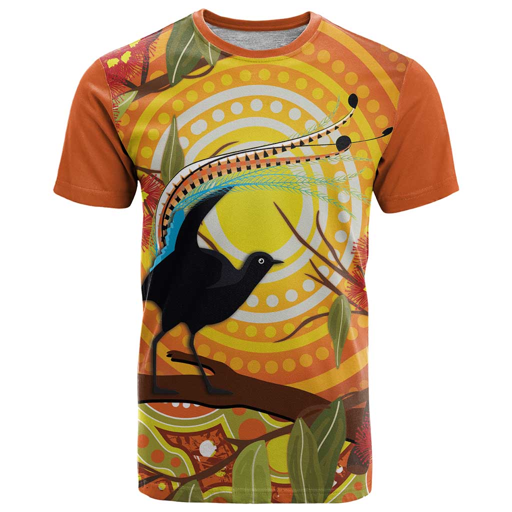 Australia Superb Lyrebird T Shirt Aboriginal Art