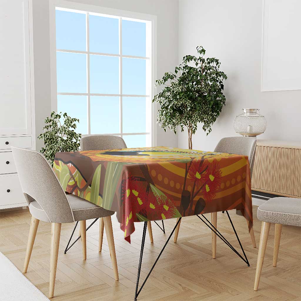 Australia Superb Lyrebird Tablecloth Aboriginal Art