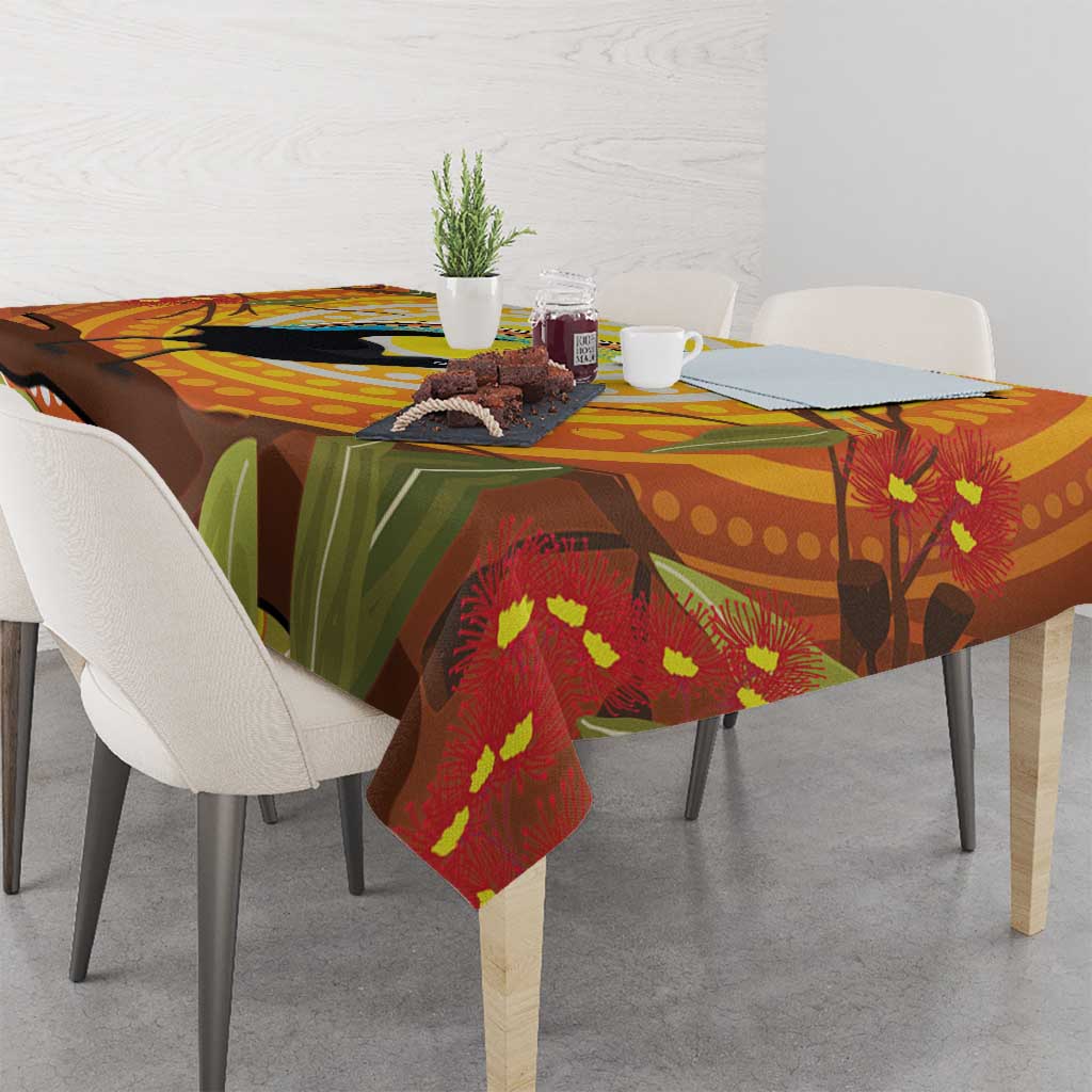 Australia Superb Lyrebird Tablecloth Aboriginal Art