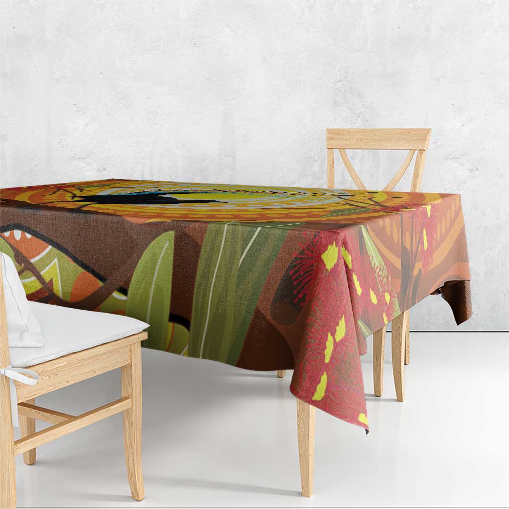 Australia Superb Lyrebird Tablecloth Aboriginal Art