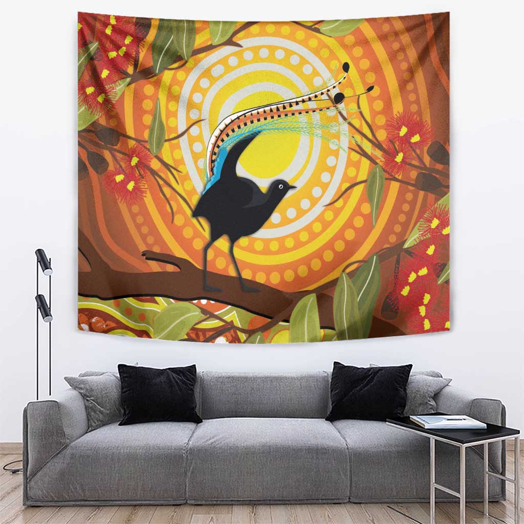 Australia Superb Lyrebird Tapestry Aboriginal Art