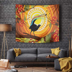 Australia Superb Lyrebird Tapestry Aboriginal Art