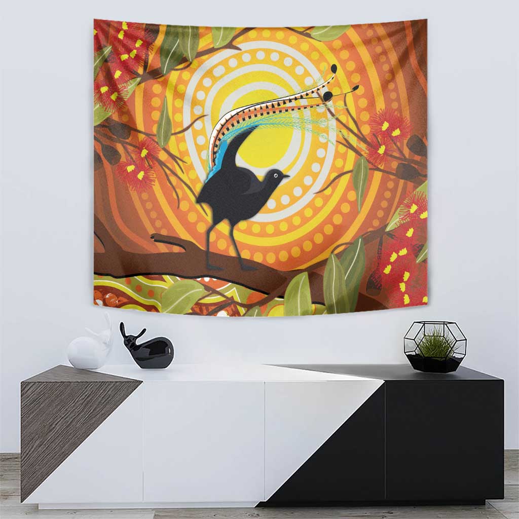 Australia Superb Lyrebird Tapestry Aboriginal Art
