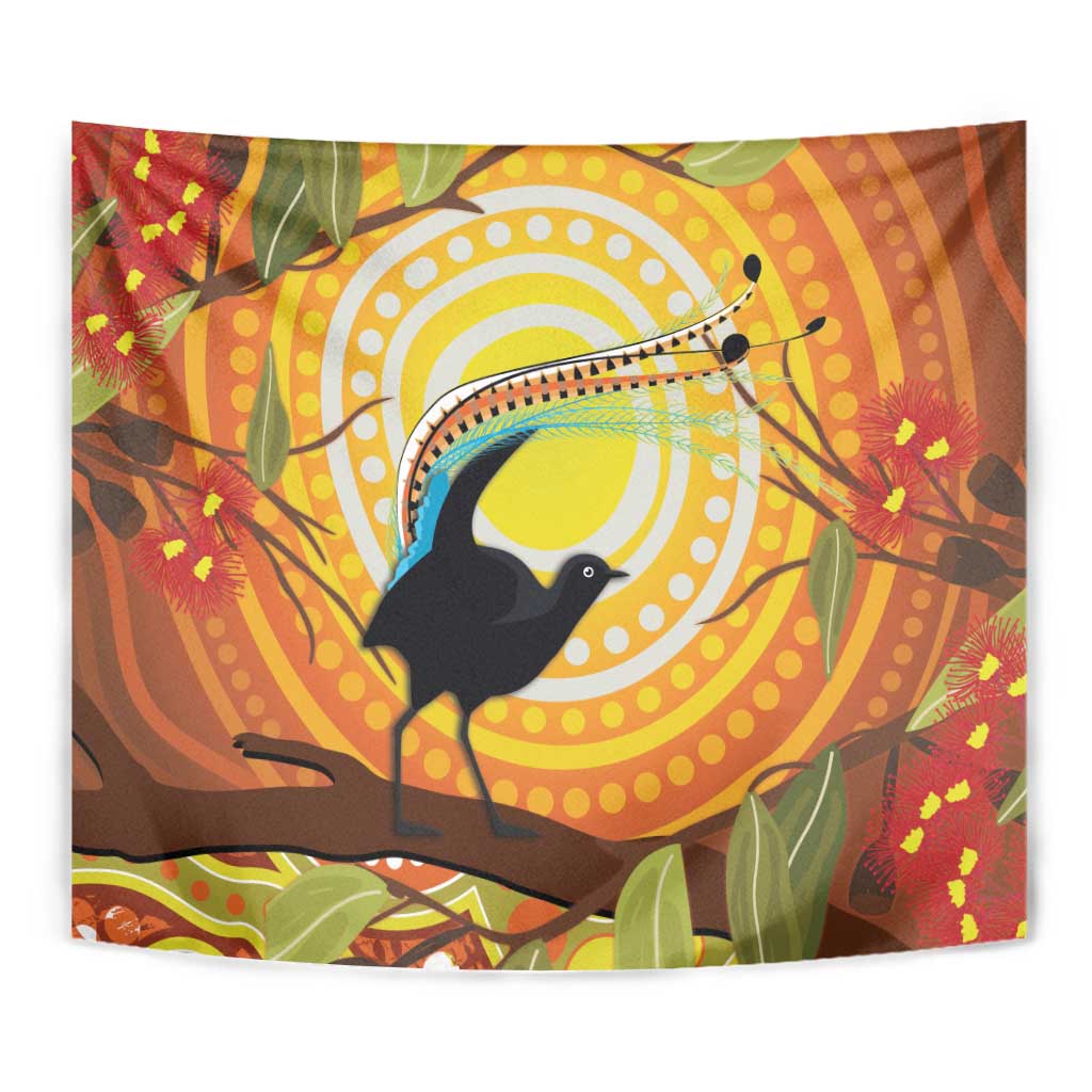 Australia Superb Lyrebird Tapestry Aboriginal Art