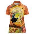 Australia Superb Lyrebird Women Polo Shirt Aboriginal Art