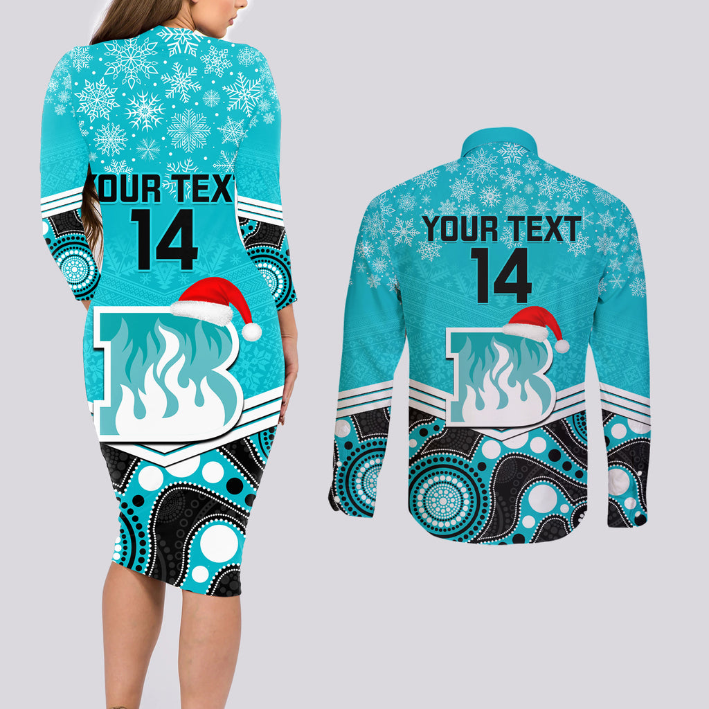 custom-brisbane-heat-cricket-christmas-couples-matching-long-sleeve-bodycon-dress-and-long-sleeve-button-shirt-merry-xmas-2023-indigenous-art