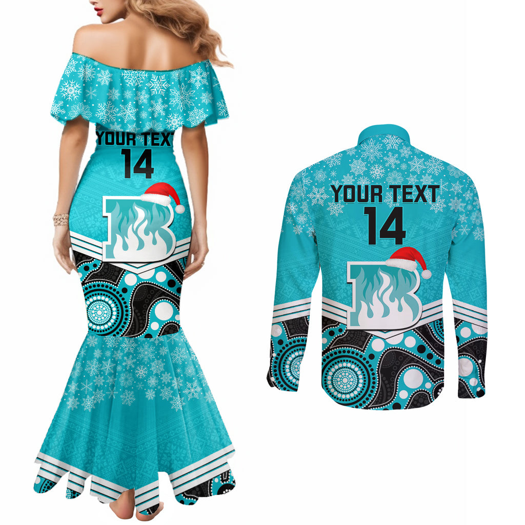 custom-brisbane-heat-cricket-christmas-couples-matching-mermaid-dress-and-long-sleeve-button-shirt-merry-xmas-2023-indigenous-art