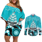 custom-brisbane-heat-cricket-christmas-couples-matching-off-shoulder-short-dress-and-long-sleeve-button-shirt-merry-xmas-2023-indigenous-art