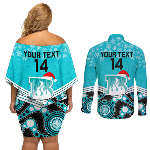 custom-brisbane-heat-cricket-christmas-couples-matching-off-shoulder-short-dress-and-long-sleeve-button-shirt-merry-xmas-2023-indigenous-art