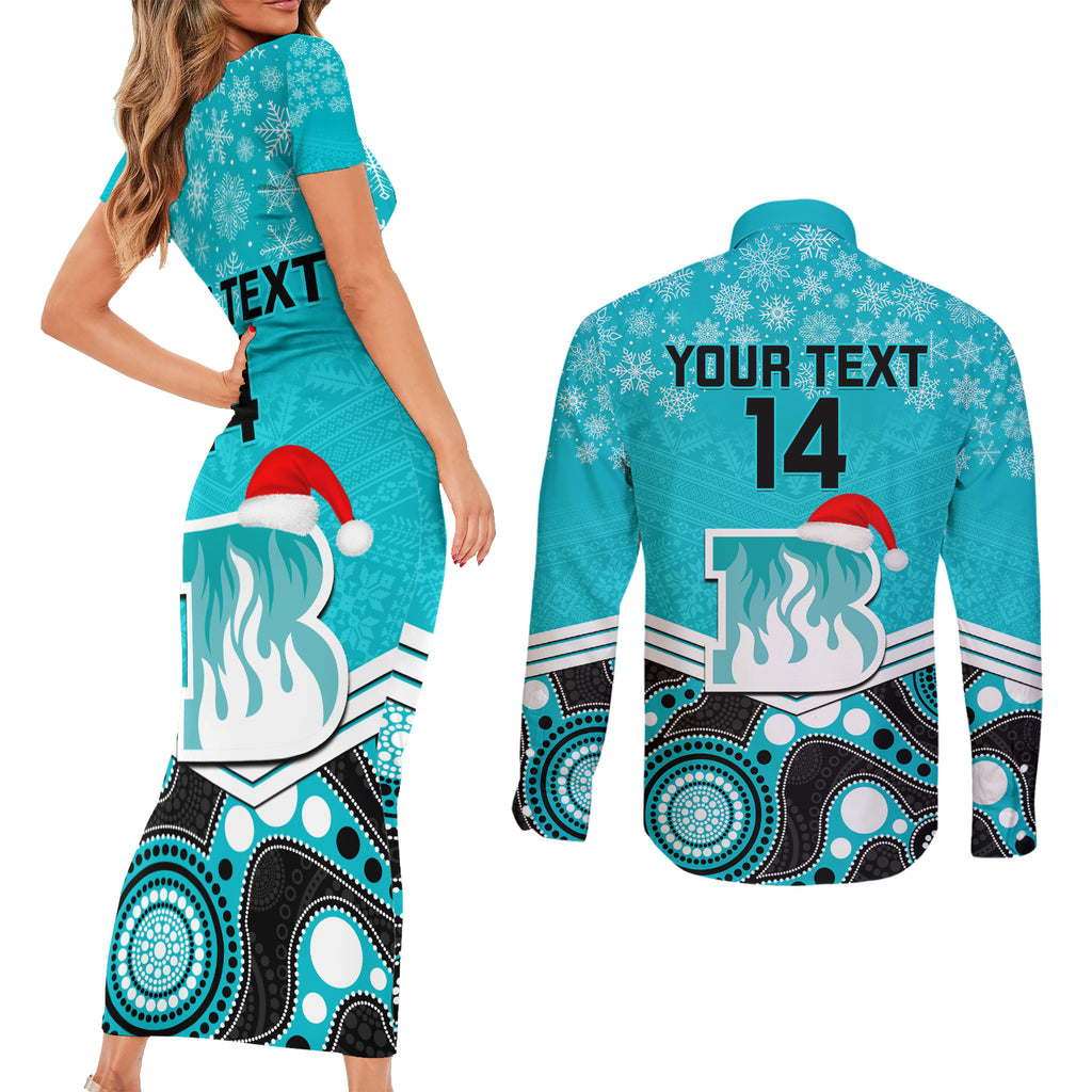 custom-brisbane-heat-cricket-christmas-couples-matching-short-sleeve-bodycon-dress-and-long-sleeve-button-shirt-merry-xmas-2023-indigenous-art
