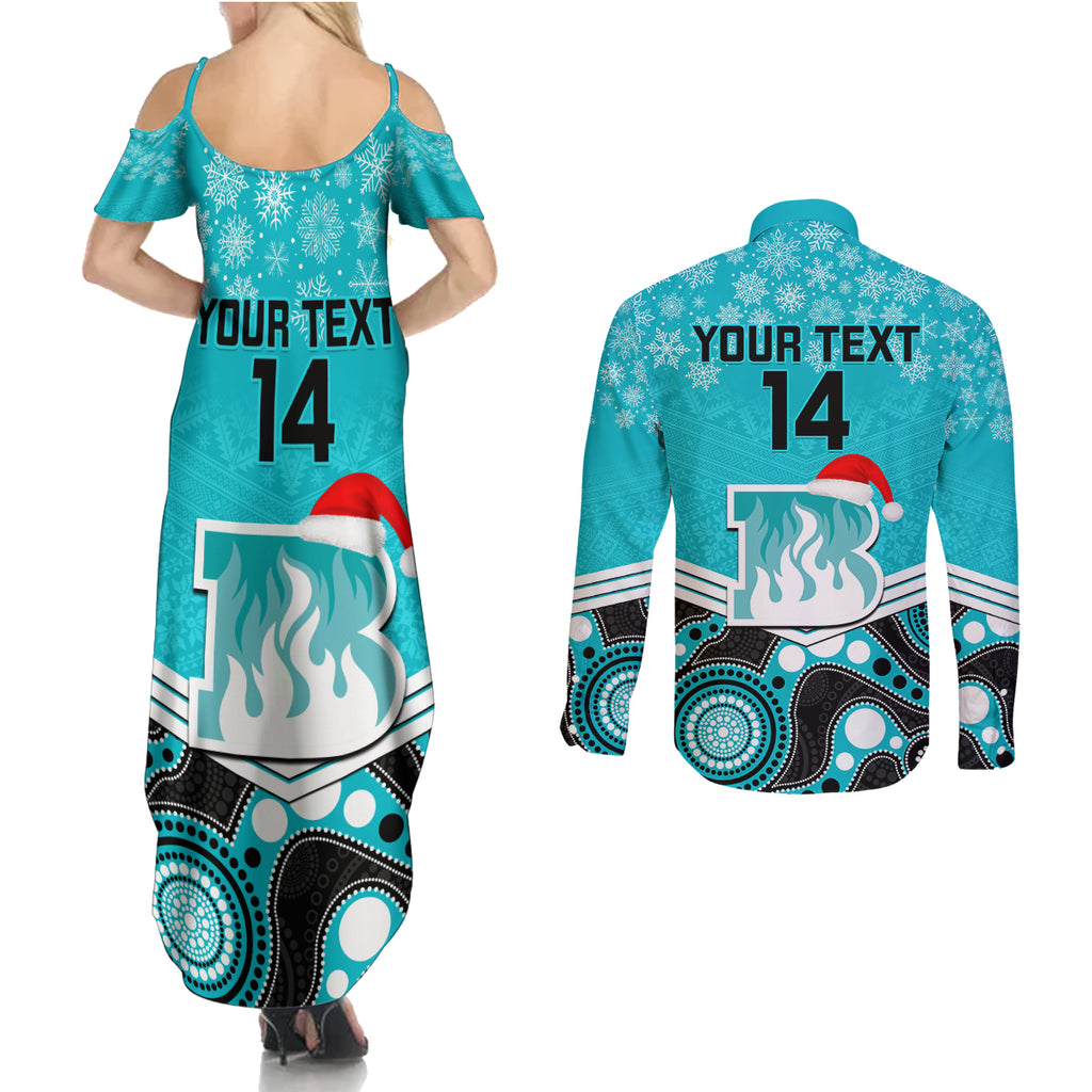 custom-brisbane-heat-cricket-christmas-couples-matching-summer-maxi-dress-and-long-sleeve-button-shirt-merry-xmas-2023-indigenous-art