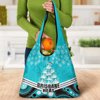 Brisbane Heat Cricket Christmas Grocery Bag Merry Xmas Indigenous Art